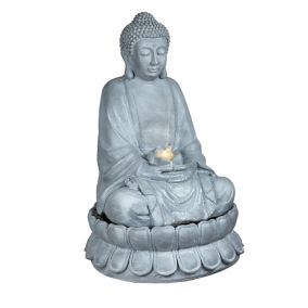 Mains-powered Buddha Water feature (H)86cm