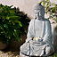 Mains-powered Buddha Water feature with LED lights (H)86cm
