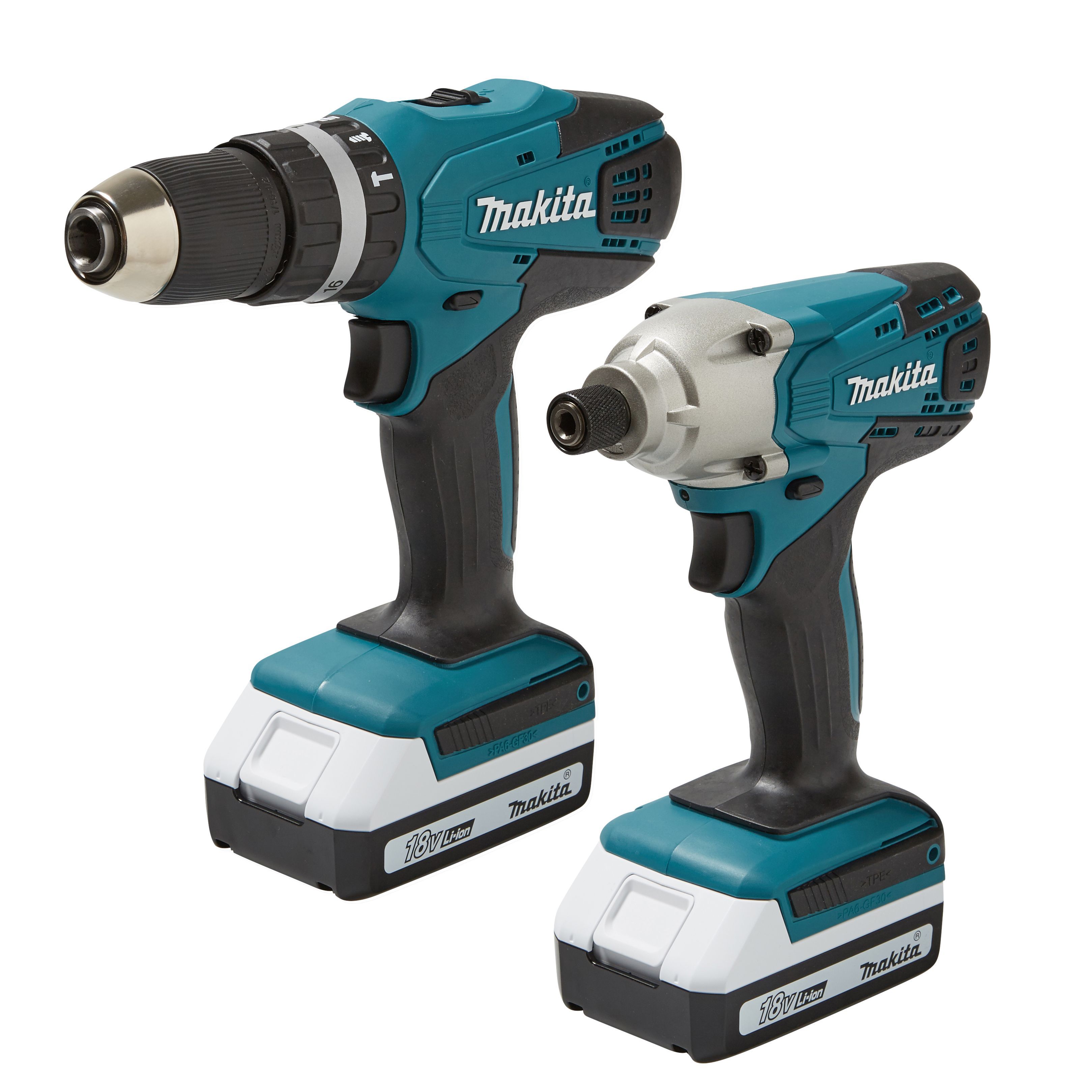 Makita 18V 2 x 1.5Ah Li-ion Cordless Combi drill & impact driver DK18015X2