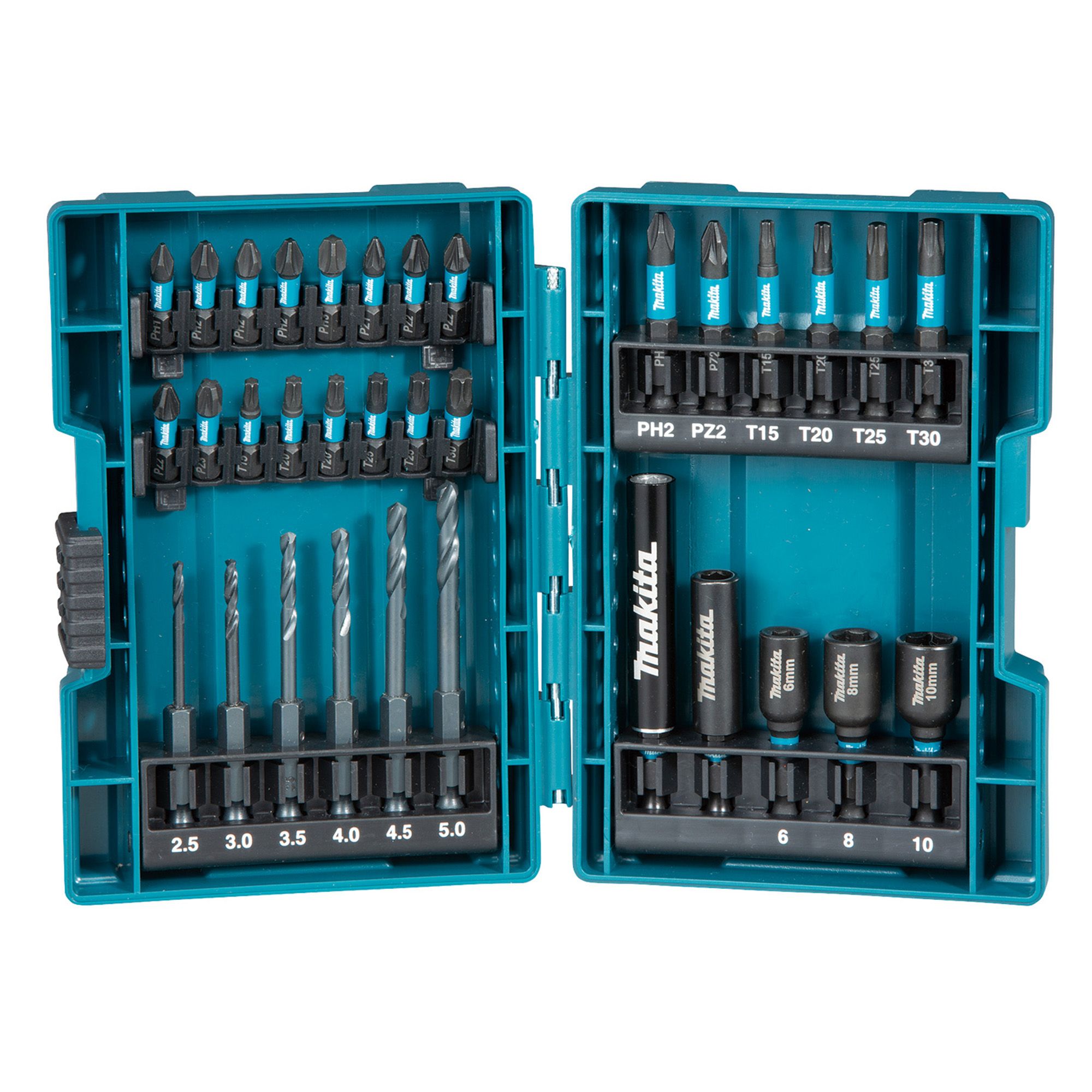 Makita 33 piece Hex Twist Drill screwdriver bit set Tradepoint