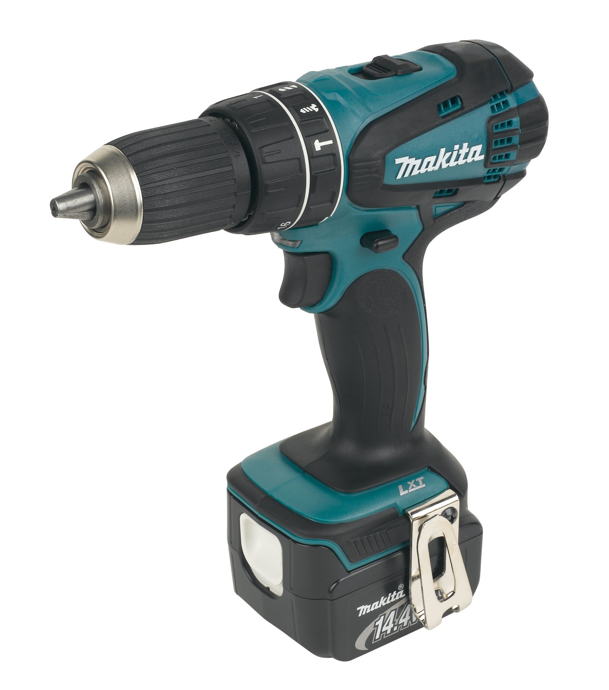 Makita LXT 14.4V 2 x 3 Li ion Brushed Cordless Combi drill DHP446RFE Tradepoint