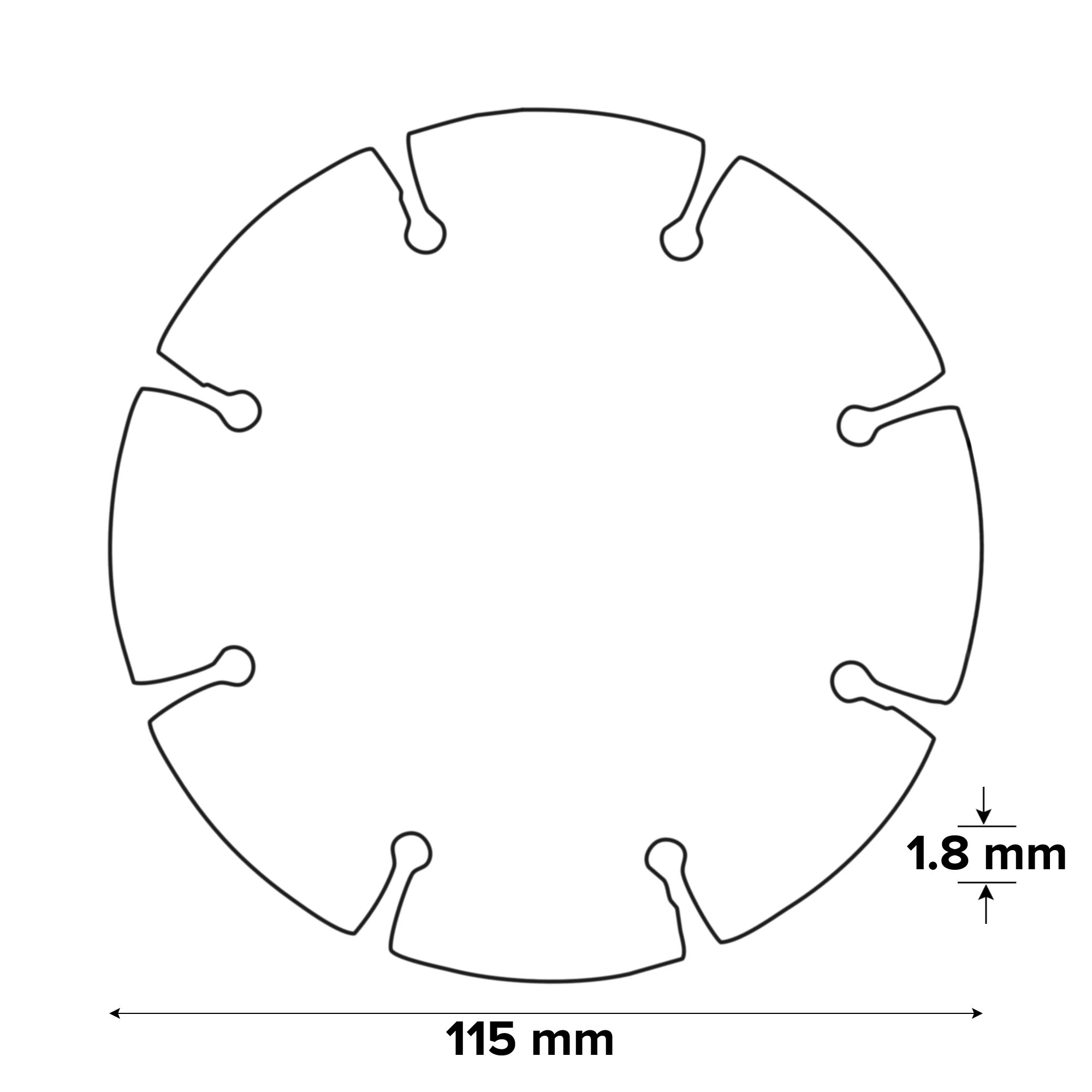 Makita Masonry Diamond cutting wheel 115mm x 1.8mm x 22.23mm