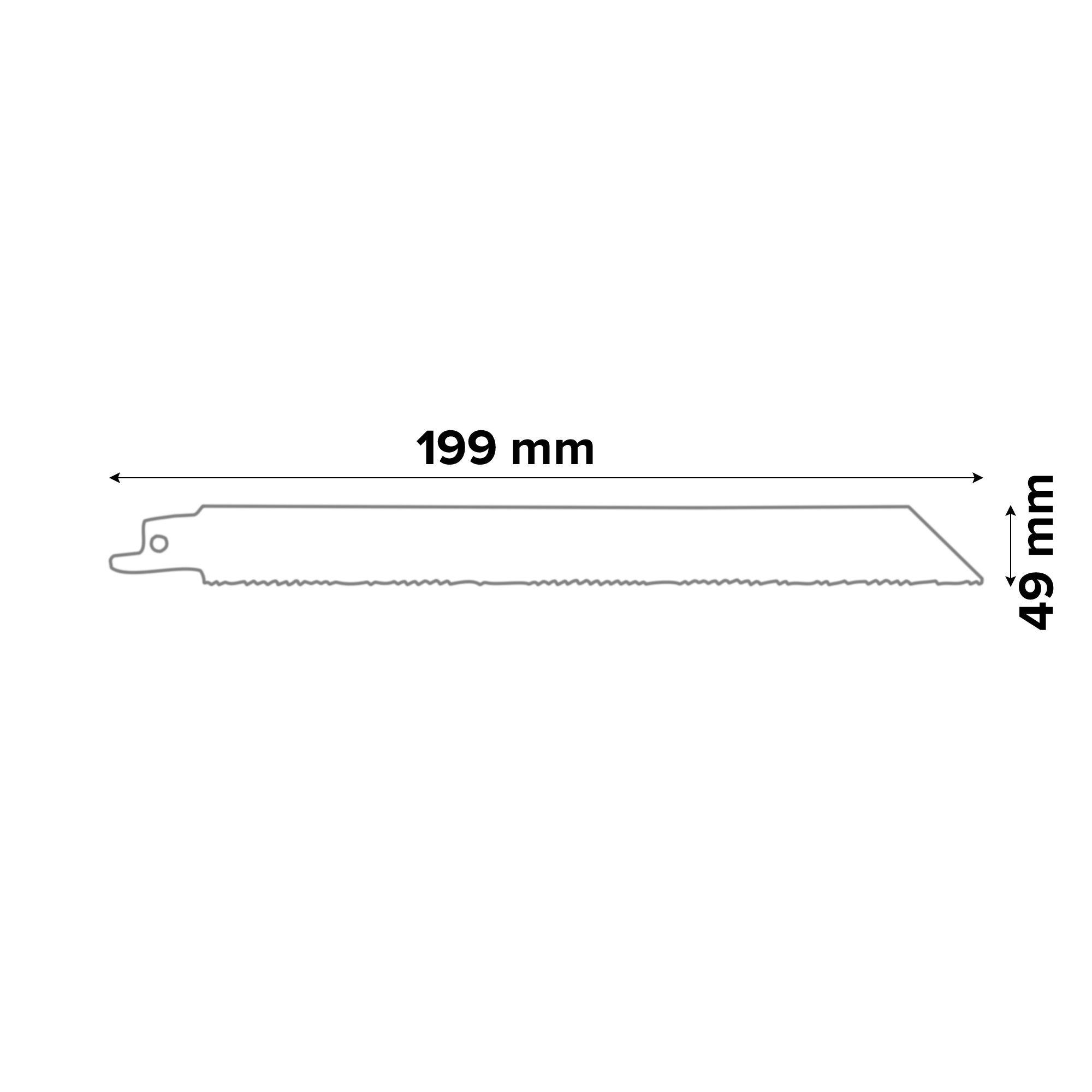 Makita Universal Reciprocating saw blade P-47189 (L)199mm, Pack of 5