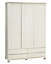 Malmo Stained white 4 Drawer Triple Wardrobe (H)1853mm (W)1296mm (D)570mm