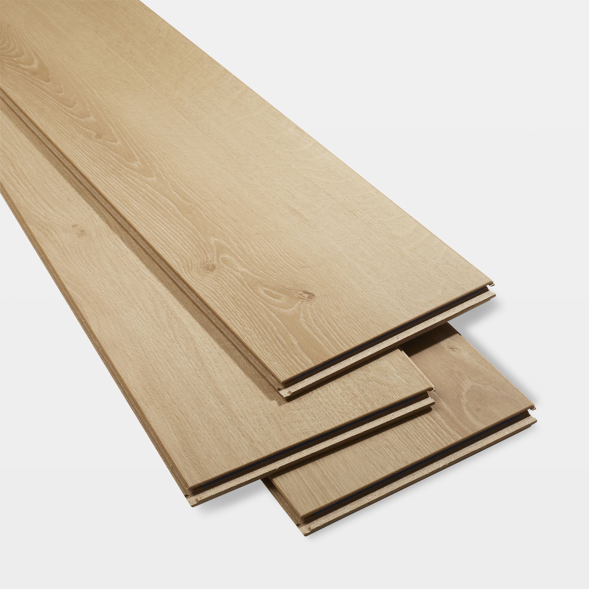 Malton Natural Gloss Oak effect Laminate Flooring Sample