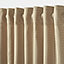 Mandlay Beige Spotted stripe Unlined Pencil pleat Curtain (W)117cm (L)137cm, Single