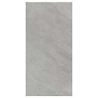 Manhattan Grey Matt Stone effect Ceramic Wall & floor Tile, Pack of 6, (L)600mm (W)300mm
