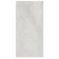Manhattan Light grey Matt Stone effect Ceramic Wall & floor Tile, Pack of 6, (L)600mm (W)300mm