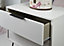 Manhattan Matt white 4 Drawer Ready assembled Chest of drawers (H)910mm (W)765mm (D)395mm
