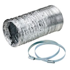 Manrose Aluminium Flexible Ducting hose, (L)2.5m (Dia)125mm