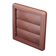 Manrose Brown Square Air vent & gravity flap, (H)125mm (W)125mm