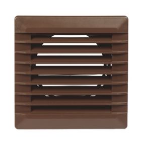 Manrose Brown Square Applications requiring low extraction rates Fixed louvre vent V41051B, (H)110mm (W)110mm