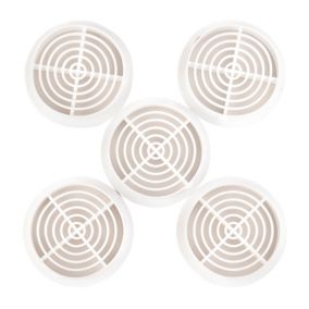Manrose Circular Soffit White Air vent, (Dia)70mm (W)70mm