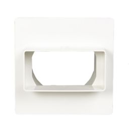 Manrose White Flat to round adaptor & wall plate (Dia)100mm (W)110mm