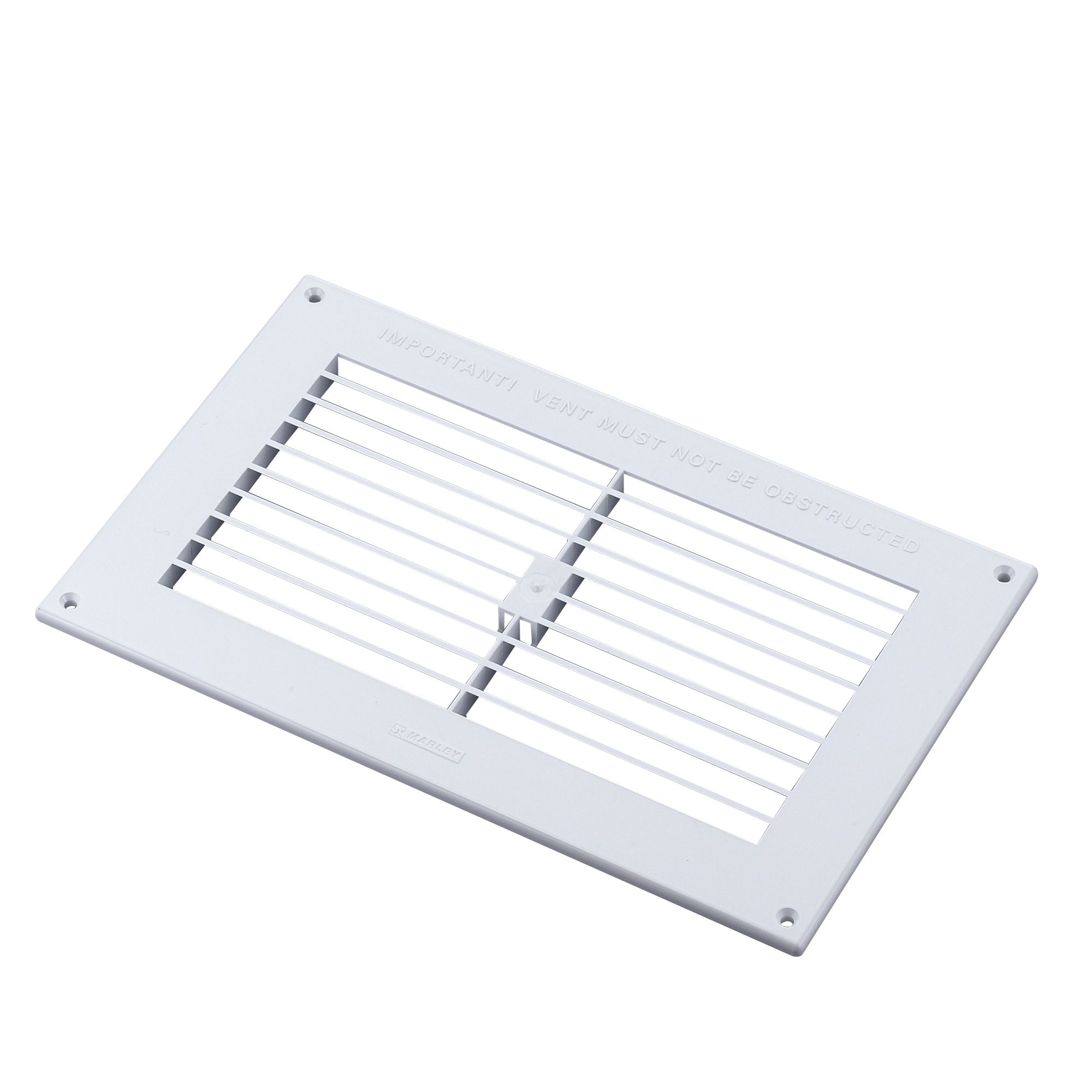 Manrose White Rectangular Gas appliances Fixed louvre vent V1840, (H)152mm  (W)229mm