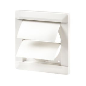 Manrose White Square Air vent & gravity flap, (H)110mm (W)110mm