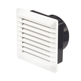 Manrose White Square Applications requiring low extraction rates Fixed louvre vent, (H)110mm (W)110mm
