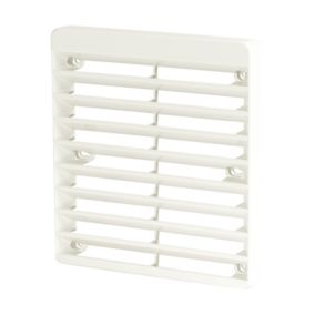 Manrose White Square Gas appliances Fixed louvre vent V1190W, (H)150mm (W)150mm