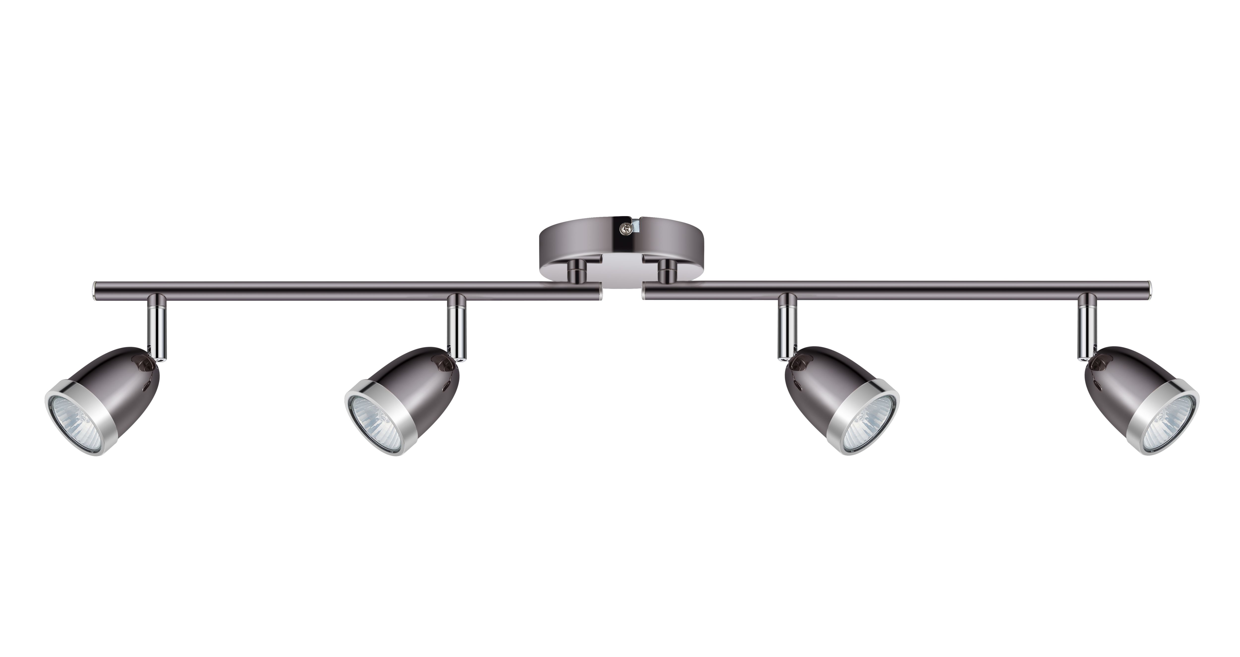 Mantus Tube Gun metal & chrome 4 Light Spotlight