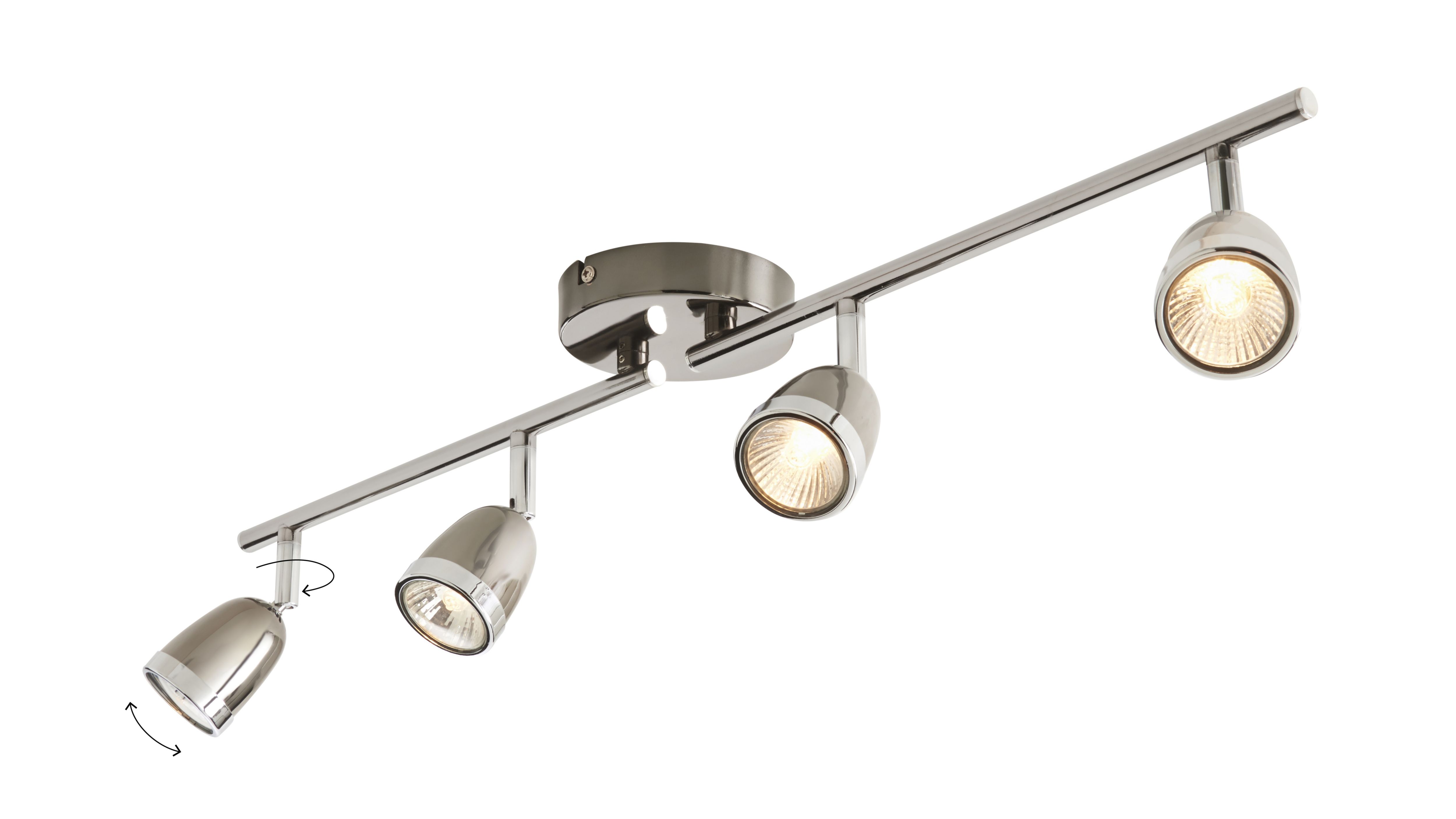 Mantus Tube Gun metal & chrome 4 Light Spotlight