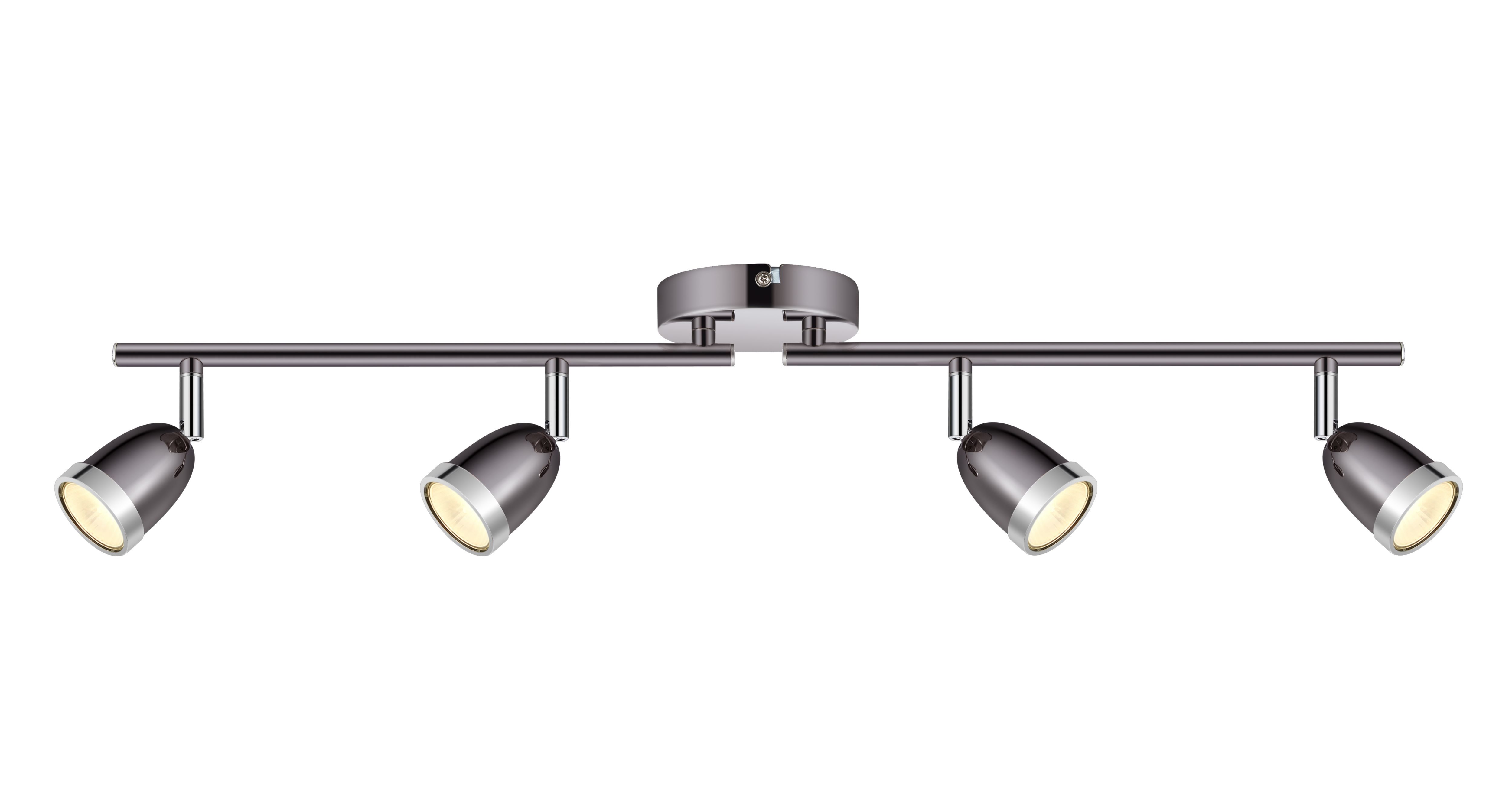 Mantus Tube Gun metal & chrome 4 Light Spotlight
