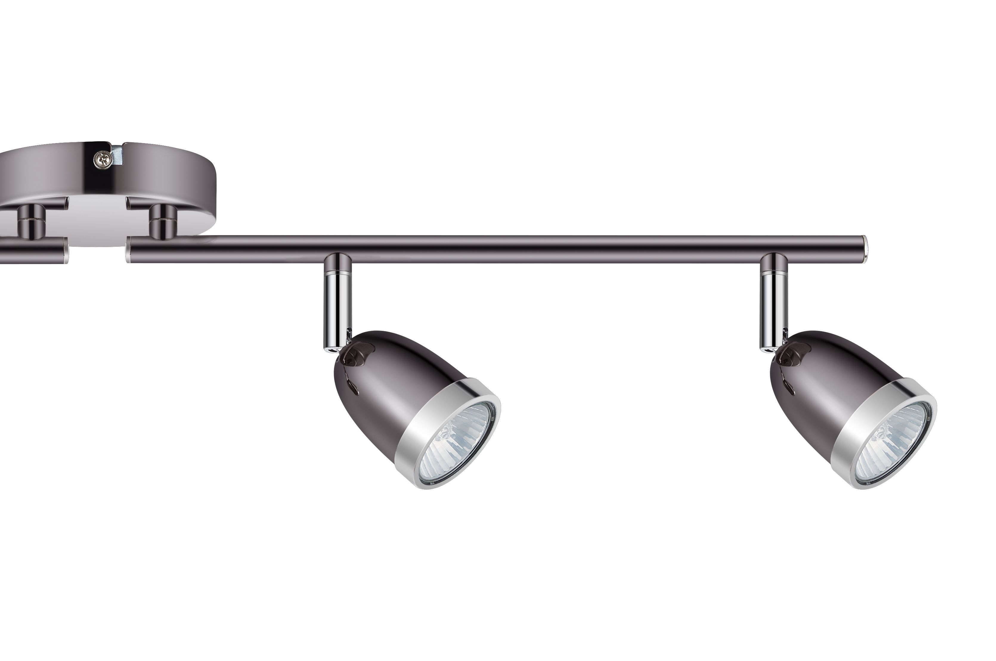 Mantus Tube Gun metal & chrome 4 Light Spotlight