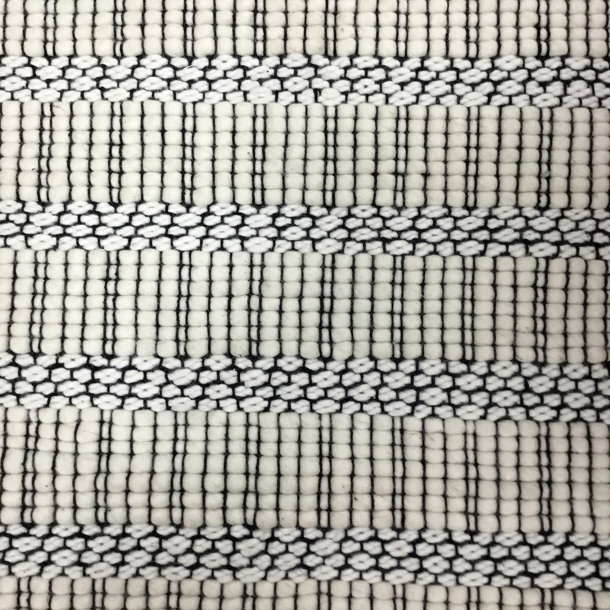 Manzi Striped White & black Rug 170cmx120cm