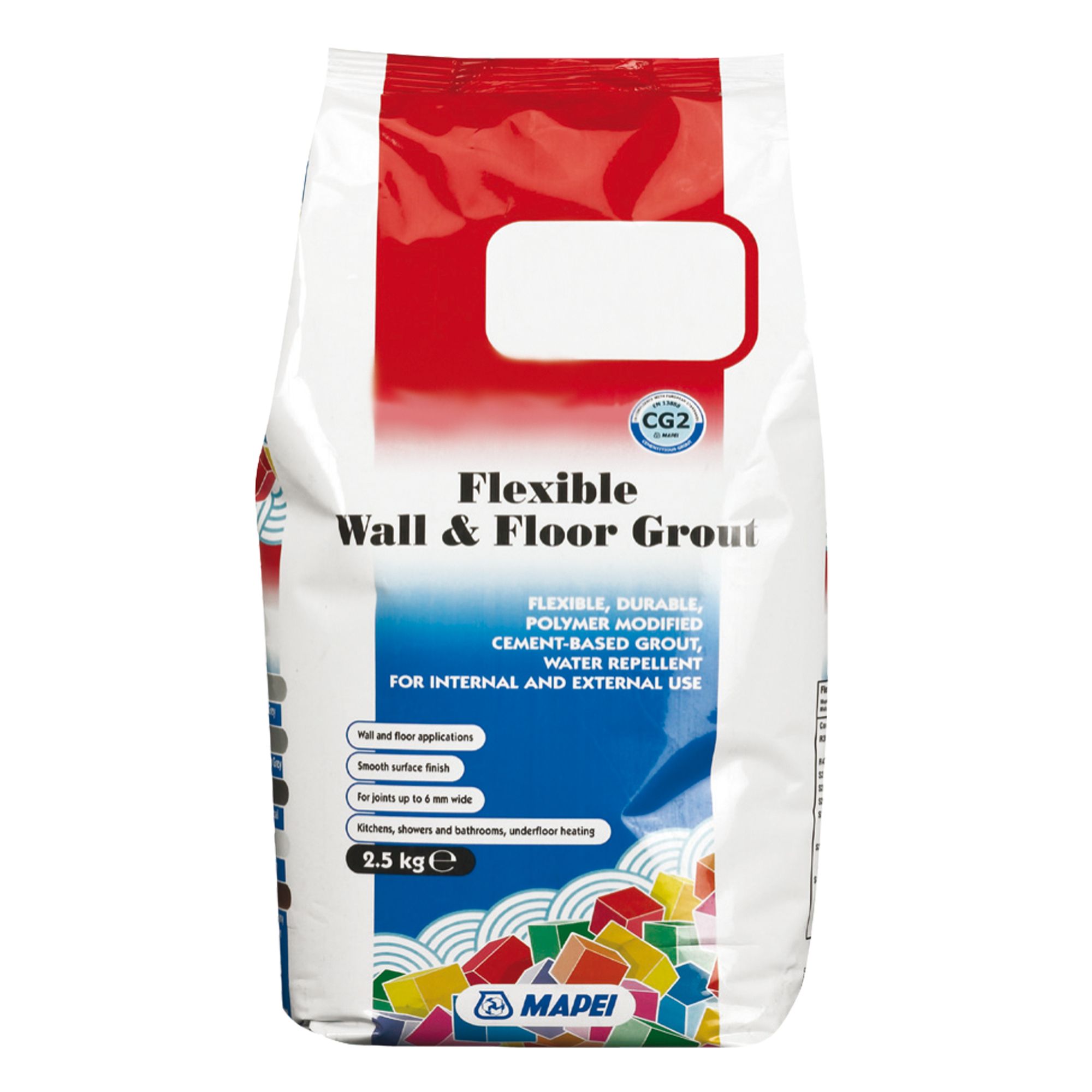 Mapei Flexible Silver grey Wall & floor Grout, 2.5kg Tradepoint