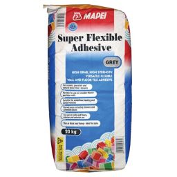 Mapei Super flexible Grey Tile Adhesive, 20kg