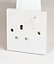 Marbo 13A White Switched Socket