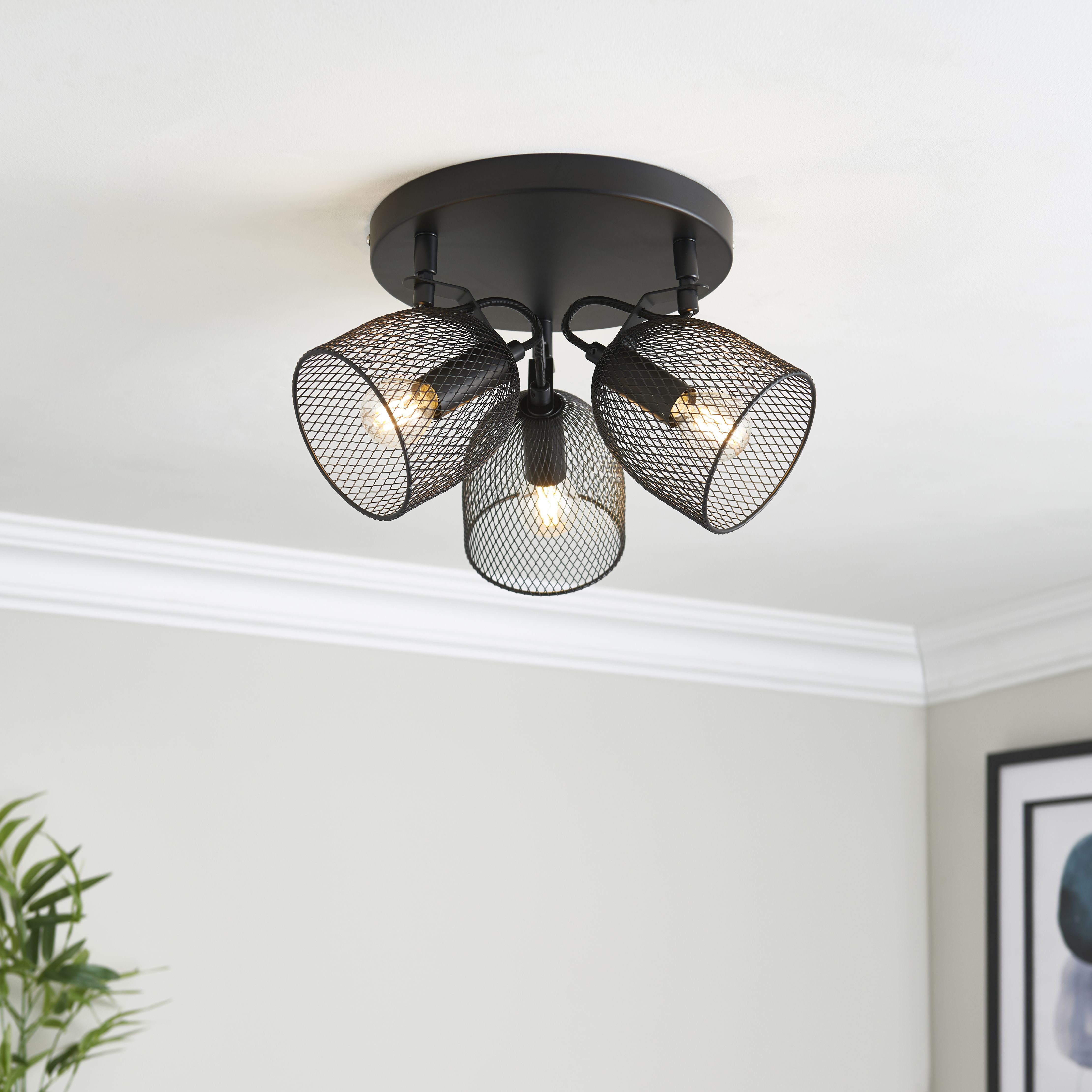 Margo Black 3 Light Spotlight