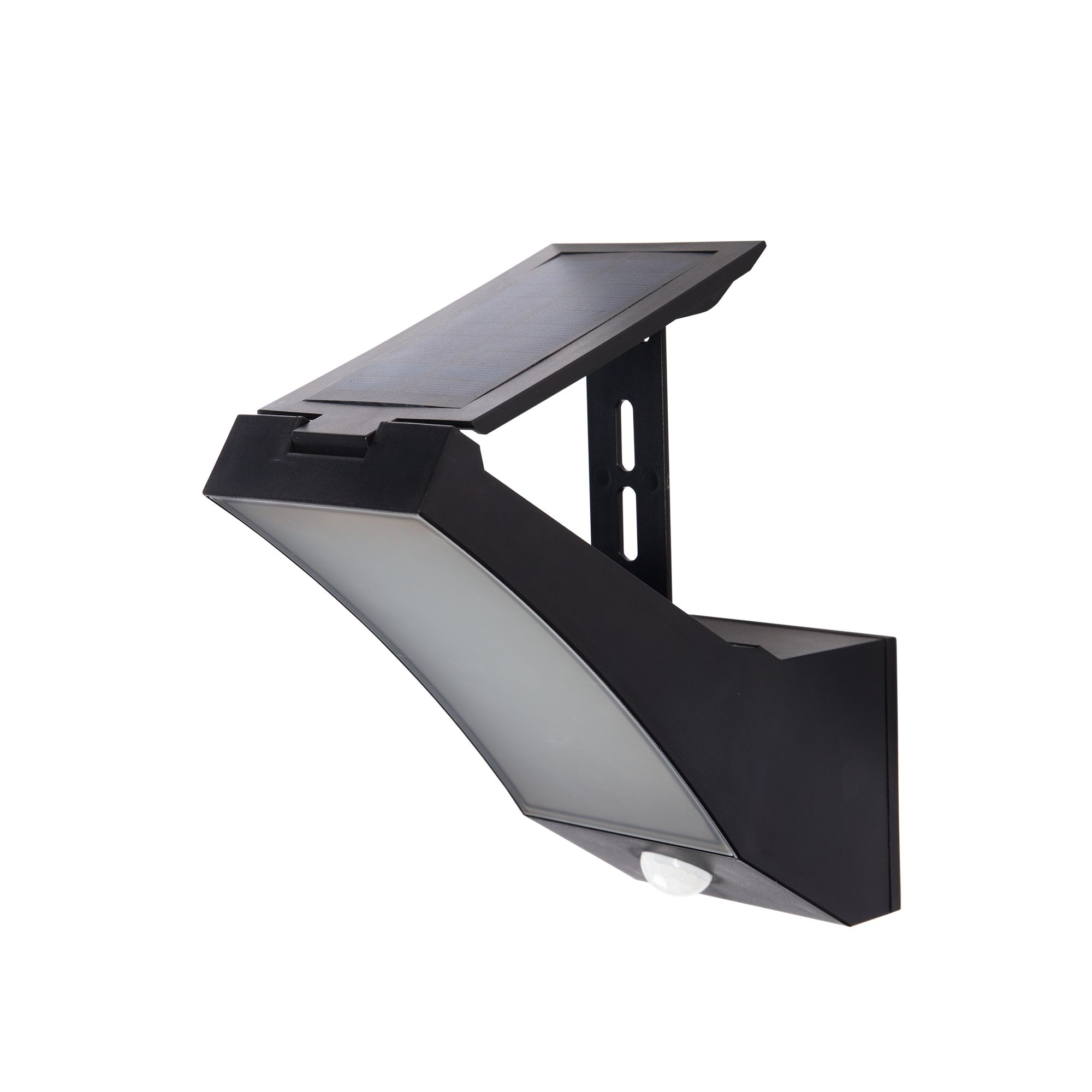 Marigny Non-adjustable Brushed Black Solar-powered LED Outdoor Wall light