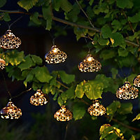 Maroc Lantern Solar-powered Warm white 10 LED Outdoor String lights