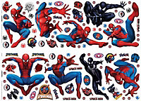 Marvel Spiderman Multicolour Self-adhesive Wall sticker (L)700mm (W)250mm