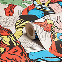 Marvel Superheroes Multicolour Smooth Wallpaper