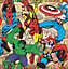 Marvel Superheroes Multicolour Smooth Wallpaper