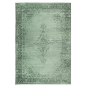 Mary Lou Green Traditional Extra large Rug, (L)280cm x (W)195cm