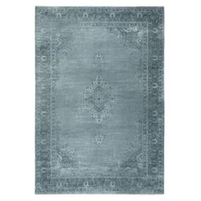 Mary Lou Silver Traditional Extra large Rug, (L)280cm x (W)195cm