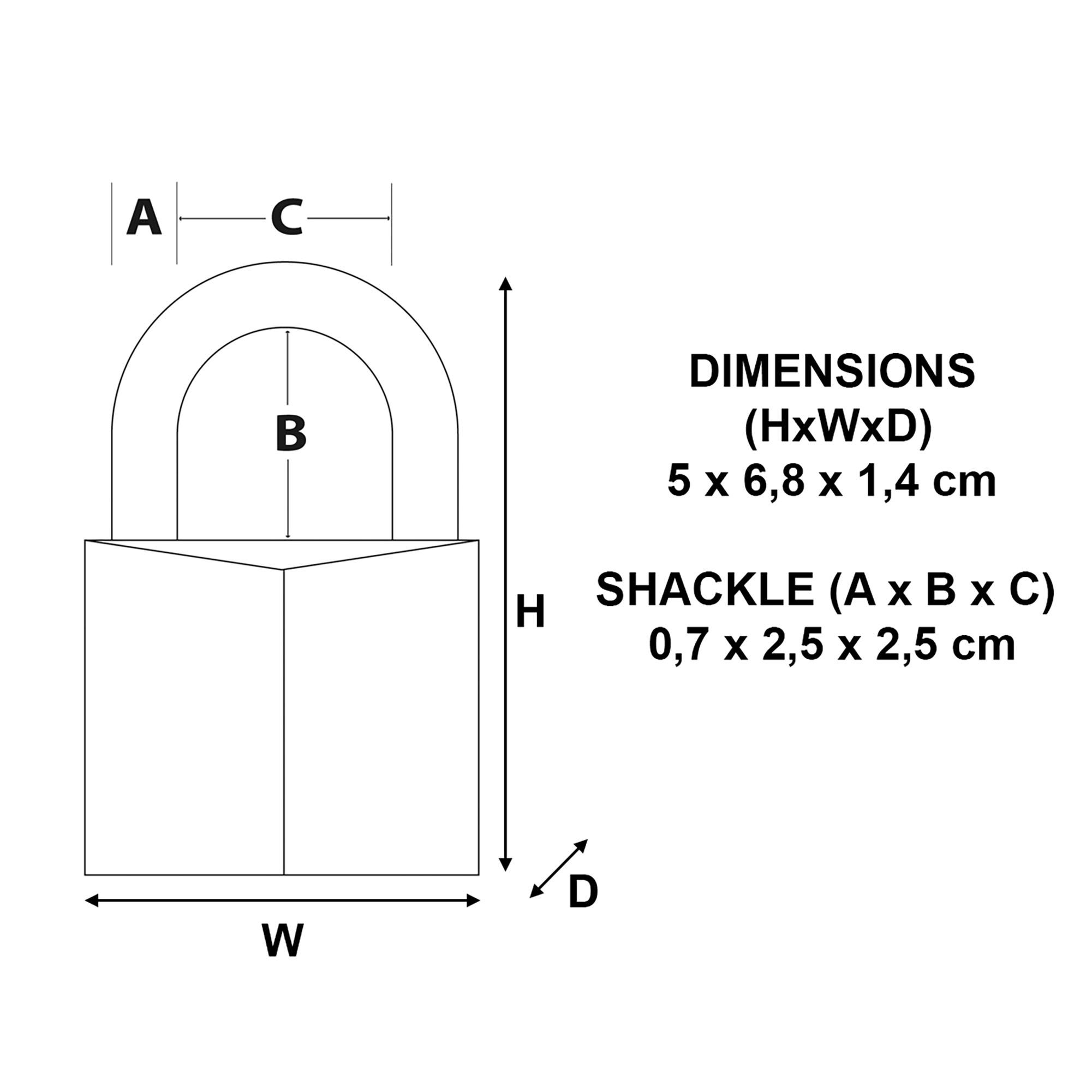 Master Lock Aluminium Hardened steel Padlock (W)50mm