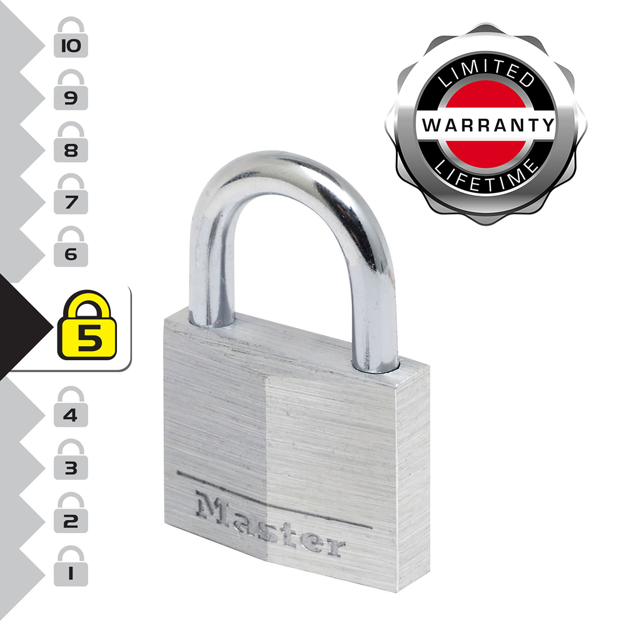 Master Lock Aluminium Hardened steel Padlock (W)50mm