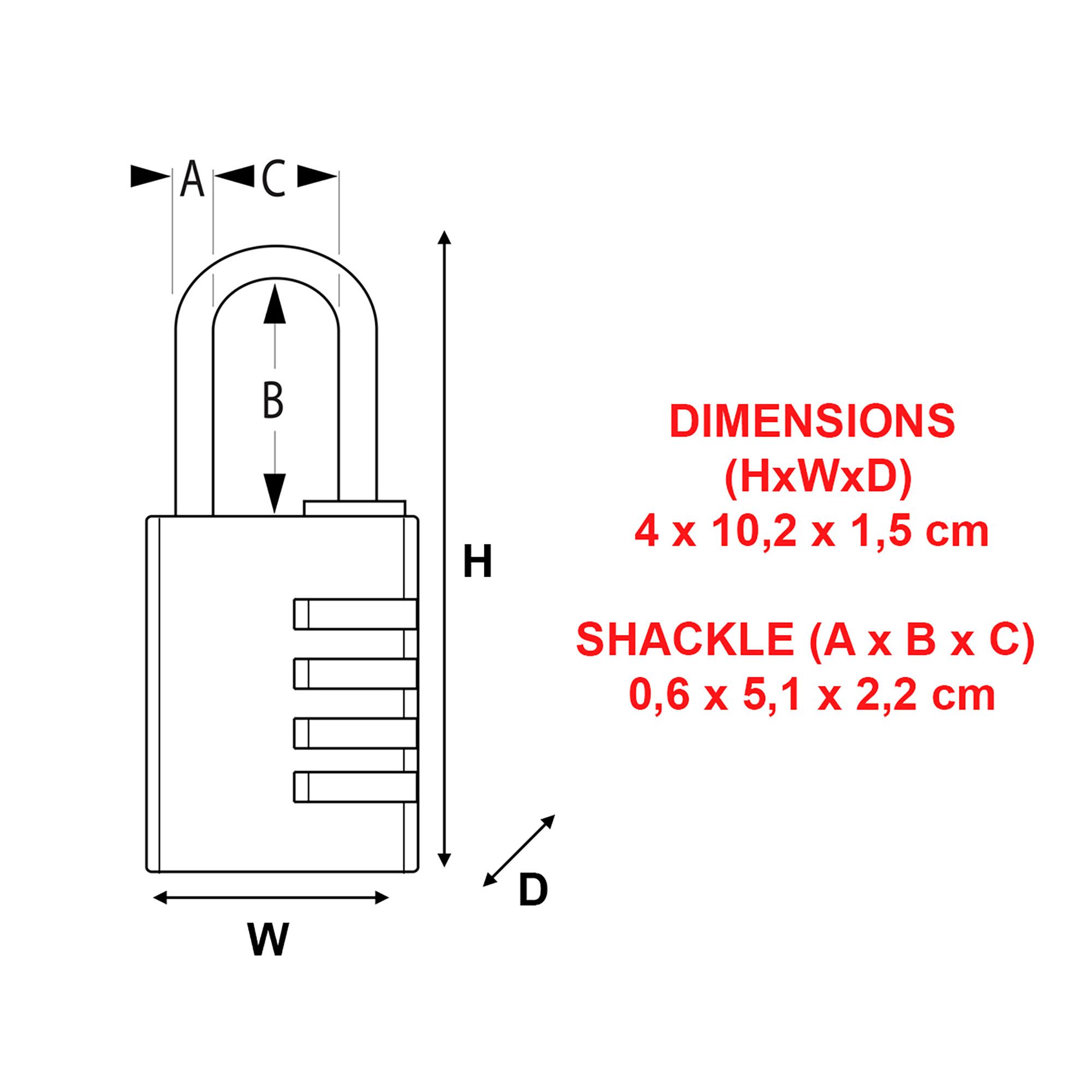 Master Lock Black Aluminium Combination Padlock (W)40mm