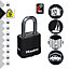 Master Lock Excell Heavy duty Laminated Steel Black Large Open shackle Padlock (W)54mm