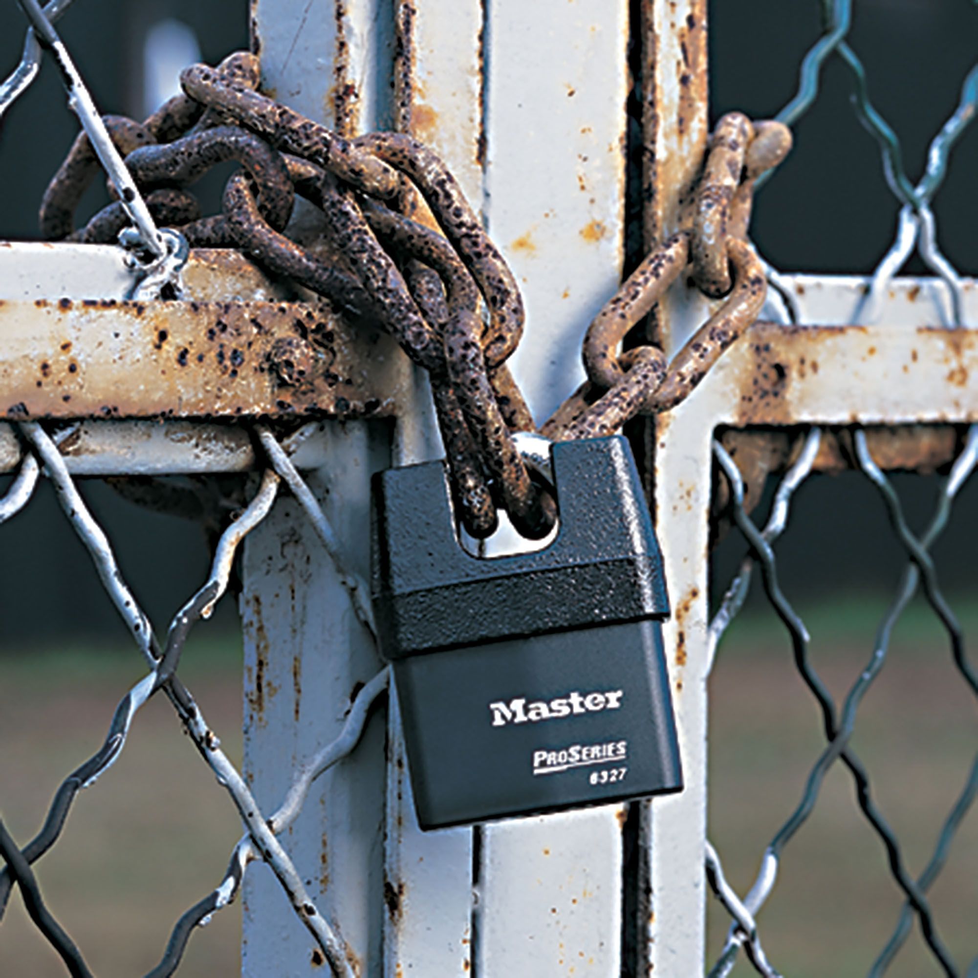 Master Lock Laminated Steel Black Closed shackle Padlock (W)67mm