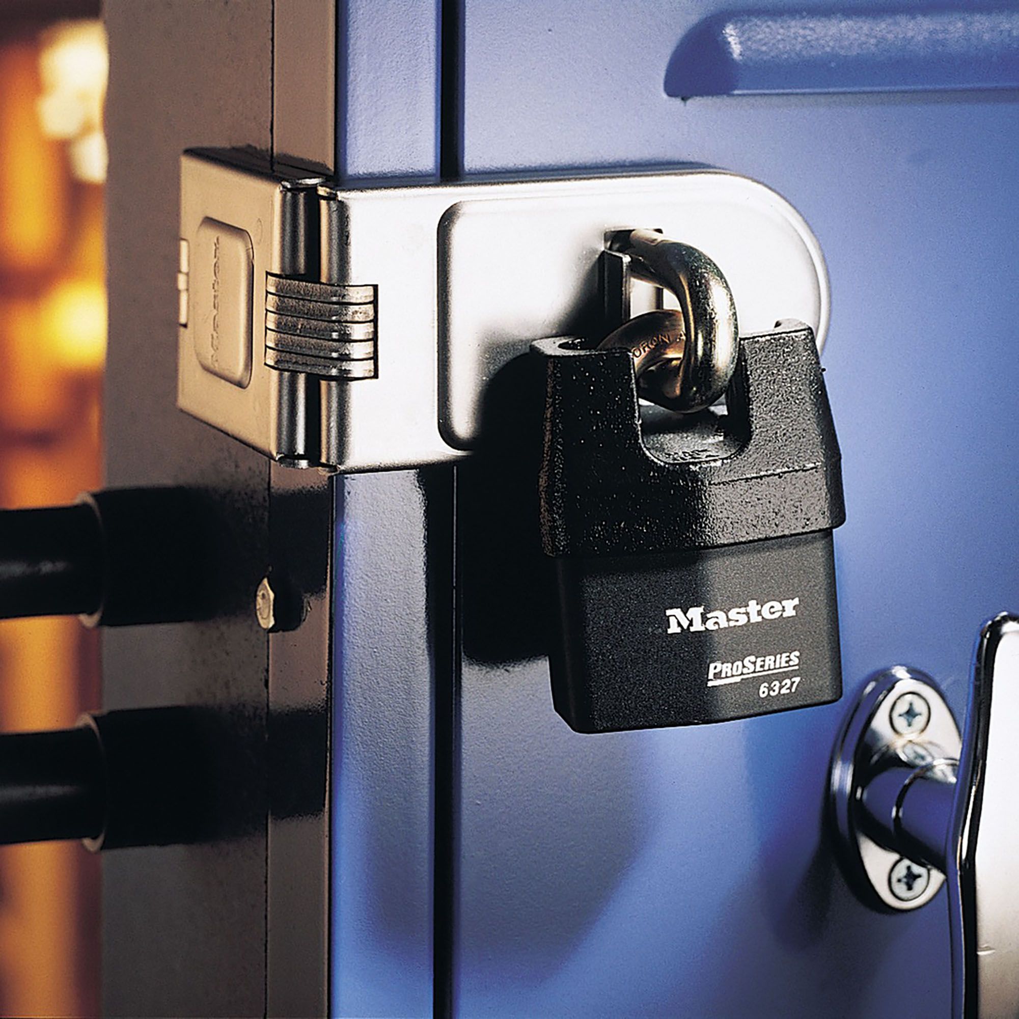Master Lock Laminated Steel Black Closed shackle Padlock (W)67mm