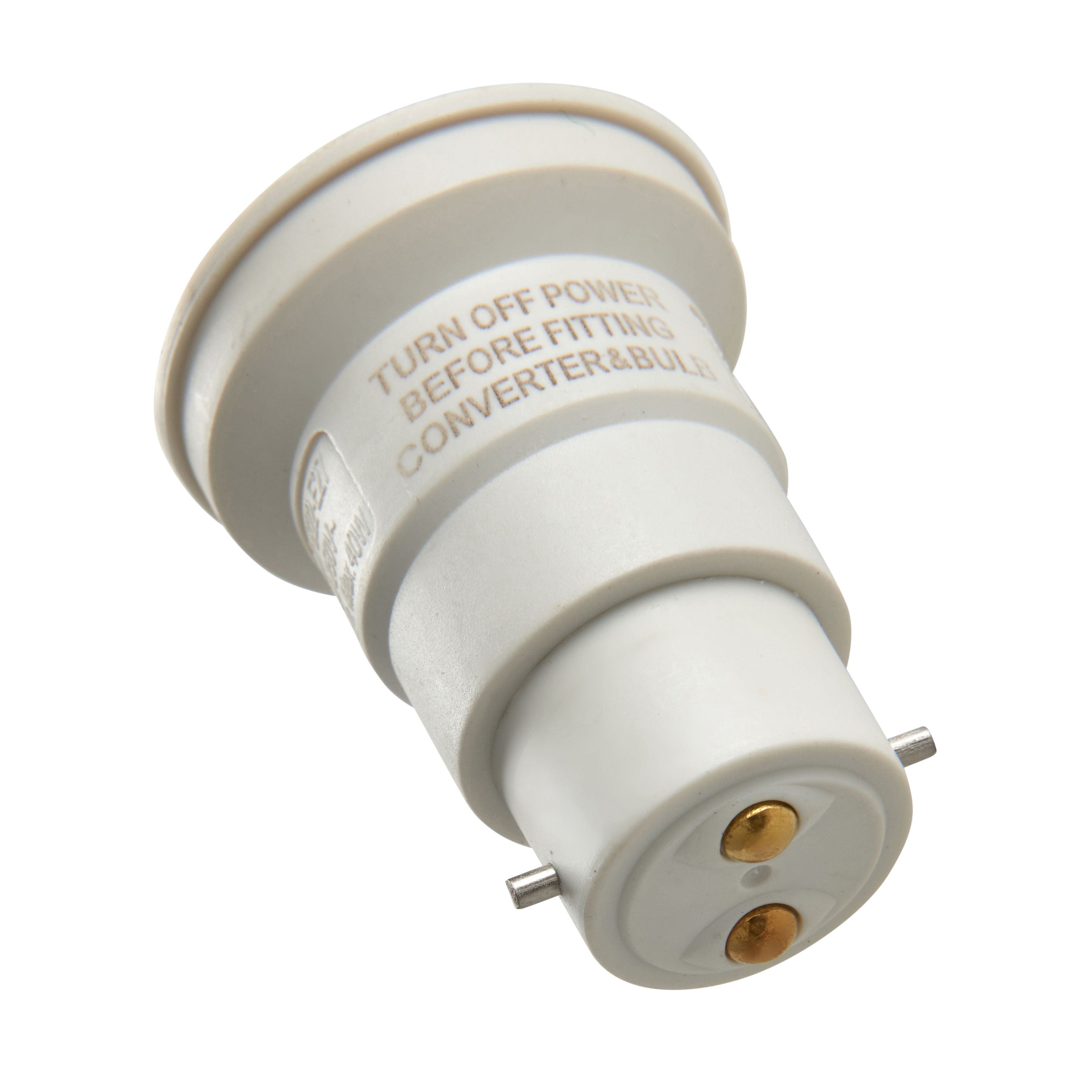 Masterlite B22 to E27 Light bulb cap converter, Pack of 2