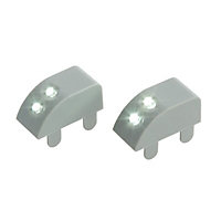 Masterlite Grey Battery-powered LED Cabinet light IP20 (L)40mm (W)20mm, Pack of 2