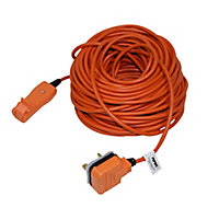 Masterplug 1 socket 10A Orange Extension lead, 30m