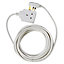 Masterplug 1 socket 10A White Extension lead, 8m