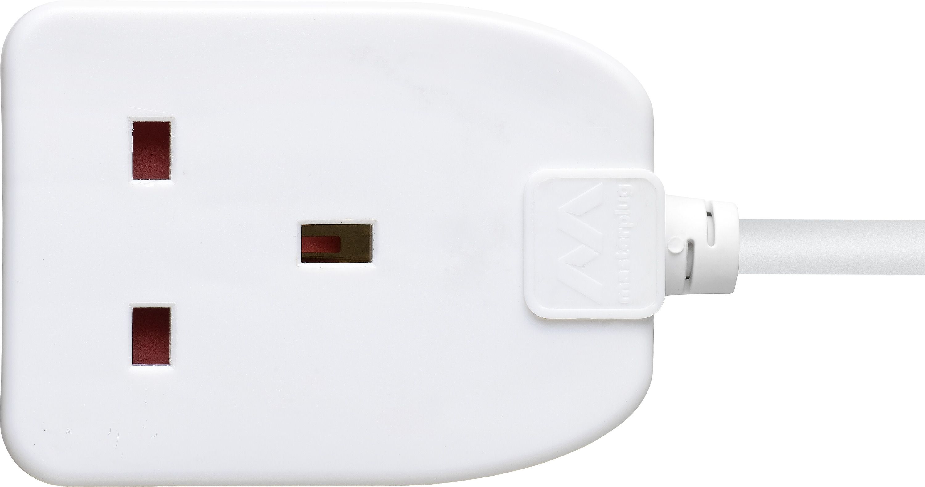 Masterplug 1 socket 13A White Extension lead, 8m | Tradepoint