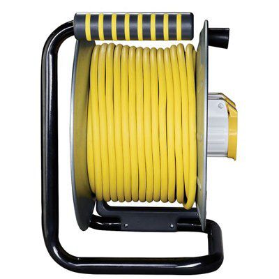 Masterplug 110v Site 2 socket Indoor & outdoor Cable reel, 30m